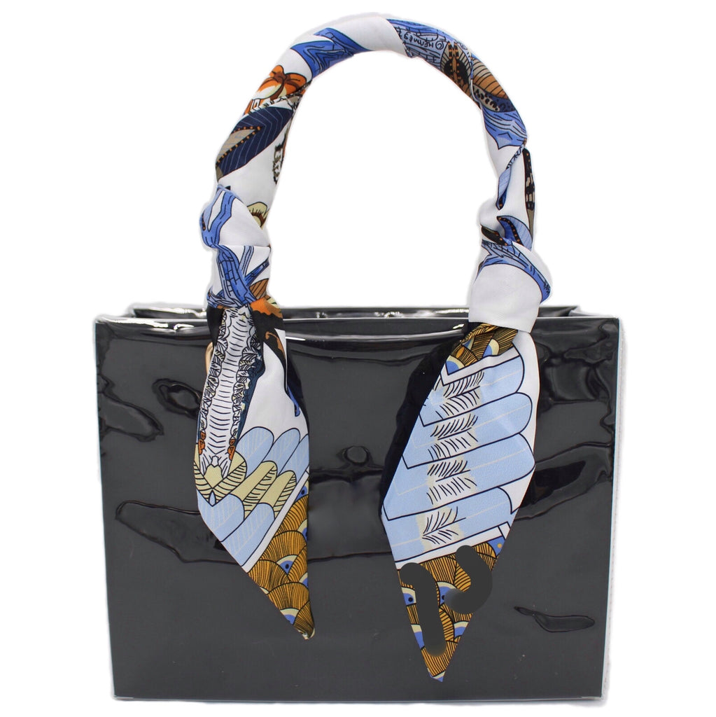 Blue Floral Twilly Scarf |  DIY Tote Bag | Floral Scarf | Totery