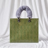 Grey Faux Fur Bag Strap | Grey Bag Strap | Totery
